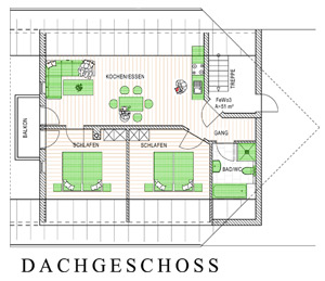 Grundriss Ferienwohnung 3